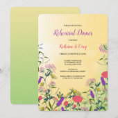 Uitnodiging voor Wild Flower Medley Rehearsal Dinn (Voorkant / Achterkant)