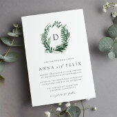 Uitnodiging voor Wild Forest Monogram Wedding