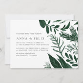 Uitnodiging voor Wild Forest Wedding (Voorkant)