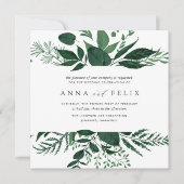 Uitnodiging voor Wild Forest Wedding | Vierkant (Voorkant)