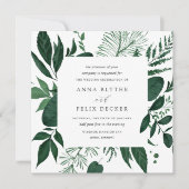 Uitnodiging voor Wild Forest Wedding | Vierkant (Voorkant)