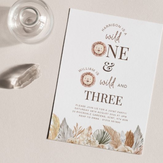 Uitnodiging voor Wild One en Wild and Three gezame