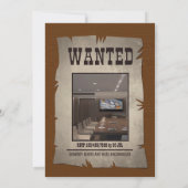 Uitnodiging voor Wild West bedrijfsfunctie (Achterkant)