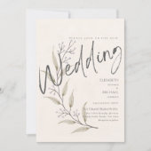 Uitnodiging voor wildbloemen bruiloft - bloemenpri (Voorkant)