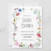 Uitnodiging voor Wildbloemen Pasen Brunch (Voorkant)