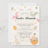 Uitnodiging voor Wilde Bloem Konijn (Voorkant)