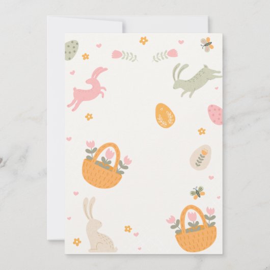 Uitnodiging voor Wilde Bloem Konijn (Achterkant)