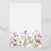 Uitnodiging voor Wilde Bloemen voor Doop (Achterkant)