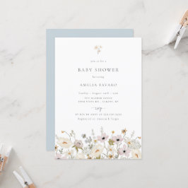 Uitnodiging voor Wildflower Baby Shower