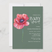 Uitnodiging voor Wildflower Baby Shower (Voorkant)