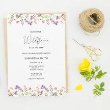 Uitnodiging voor Wildflower Baby Shower