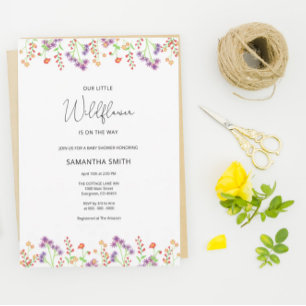 Uitnodiging voor Wildflower Baby Shower