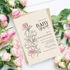 Uitnodiging voor Wildflower Baby Shower