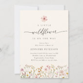 Uitnodiging voor Wildflower Boho Baby Shower (Voorkant)