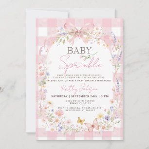 Uitnodiging voor Wildflower Butterfly Baby Sprinkl