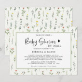 Uitnodiging voor Wildflower Garden Baby Shower per (Voorkant / Achterkant)