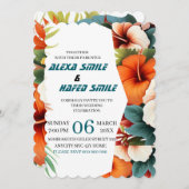 Uitnodiging voor Wildflower Gatefold-huwelijk, Moo (Voorkant / Achterkant)