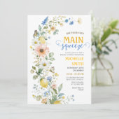 Uitnodiging voor Wildflower Main Squeeze Bruidsfee (Staand voorkant)