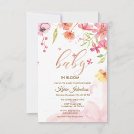 Uitnodiging voor Wildflower Natural Bloom Frame Ba