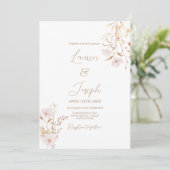 Uitnodiging voor Wildflower Wedding (Staand voorkant)