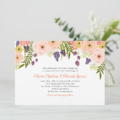 Uitnodiging voor Wildflower Wedding (Staand voorkant)