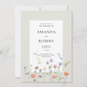 Uitnodiging voor Wildflower Wedding (Voorkant)
