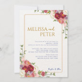 Uitnodiging voor Wildflower Wedding (Voorkant)