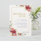 Uitnodiging voor Wildflower Wedding (Staand voorkant)