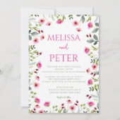 Uitnodiging voor Wildflower Wedding (Voorkant)