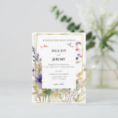 Uitnodiging voor Wildflower Wedding (Staand voorkant)