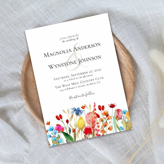 Uitnodiging voor Wildflower Wedding