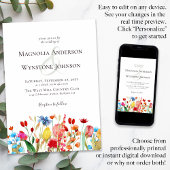 Uitnodiging voor Wildflower Wedding