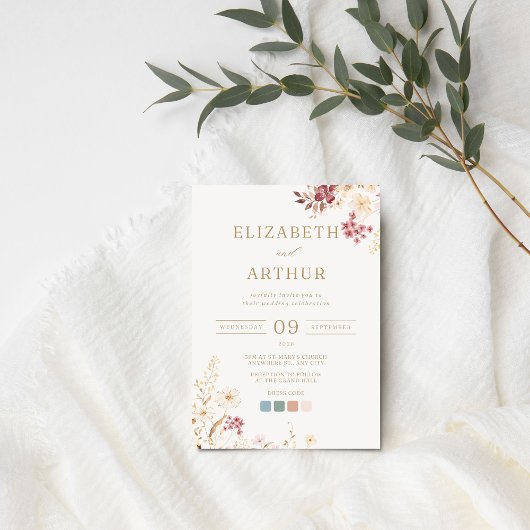 Uitnodiging voor Wildflower Wedding