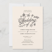 Uitnodiging voor Wildflower Wedding (Voorkant)