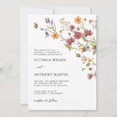 Uitnodiging voor Wildflower Wedding (Voorkant)