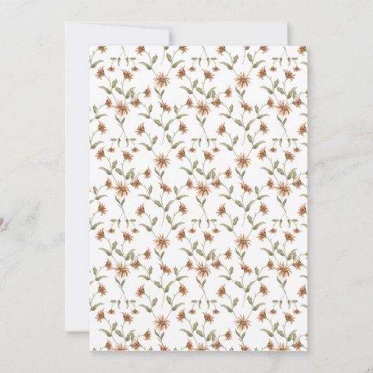 Uitnodiging voor Wildflower Wedding (Achterkant)