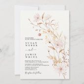 Uitnodiging voor Wildflower Wedding (Voorkant)