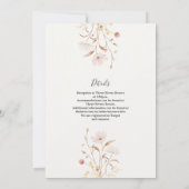 Uitnodiging voor Wildflower Wedding (Achterkant)