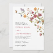 Uitnodiging voor Wildflower Wedding (Voorkant)