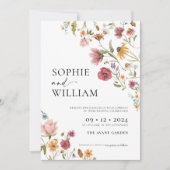 Uitnodiging voor Wildflower Wedding (Voorkant)