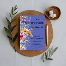 Uitnodiging voor Wildflowers Baby Shower
