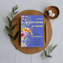 Uitnodiging voor Wildflowers Baby Shower