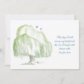 Uitnodiging voor Willow Tree Wedding (Achterkant)