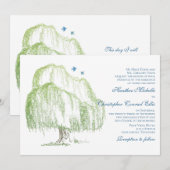 Uitnodiging voor Willow Tree Wedding (Voorkant / Achterkant)