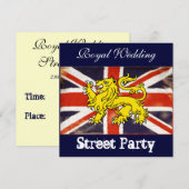 Uitnodiging voor Wills & Kate Royal Wedding Street (Voorkant / Achterkant)