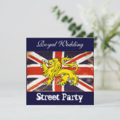 Uitnodiging voor Wills & Kate Royal Wedding Street (Staand voorkant)