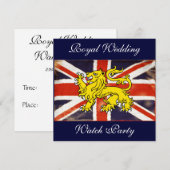 Uitnodiging voor Wills & Kate Royal Wedding Watch  (Voorkant / Achterkant)