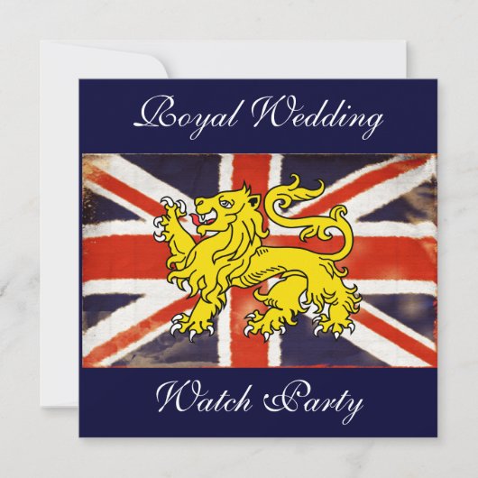 Uitnodiging voor Wills & Kate Royal Wedding Watch  (Voorkant)
