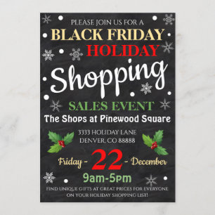 Uitnodiging voor winkelen tijdens de feestdagen