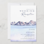 Uitnodiging voor Winter Berg Bruiloftsreceptie (Voorkant)